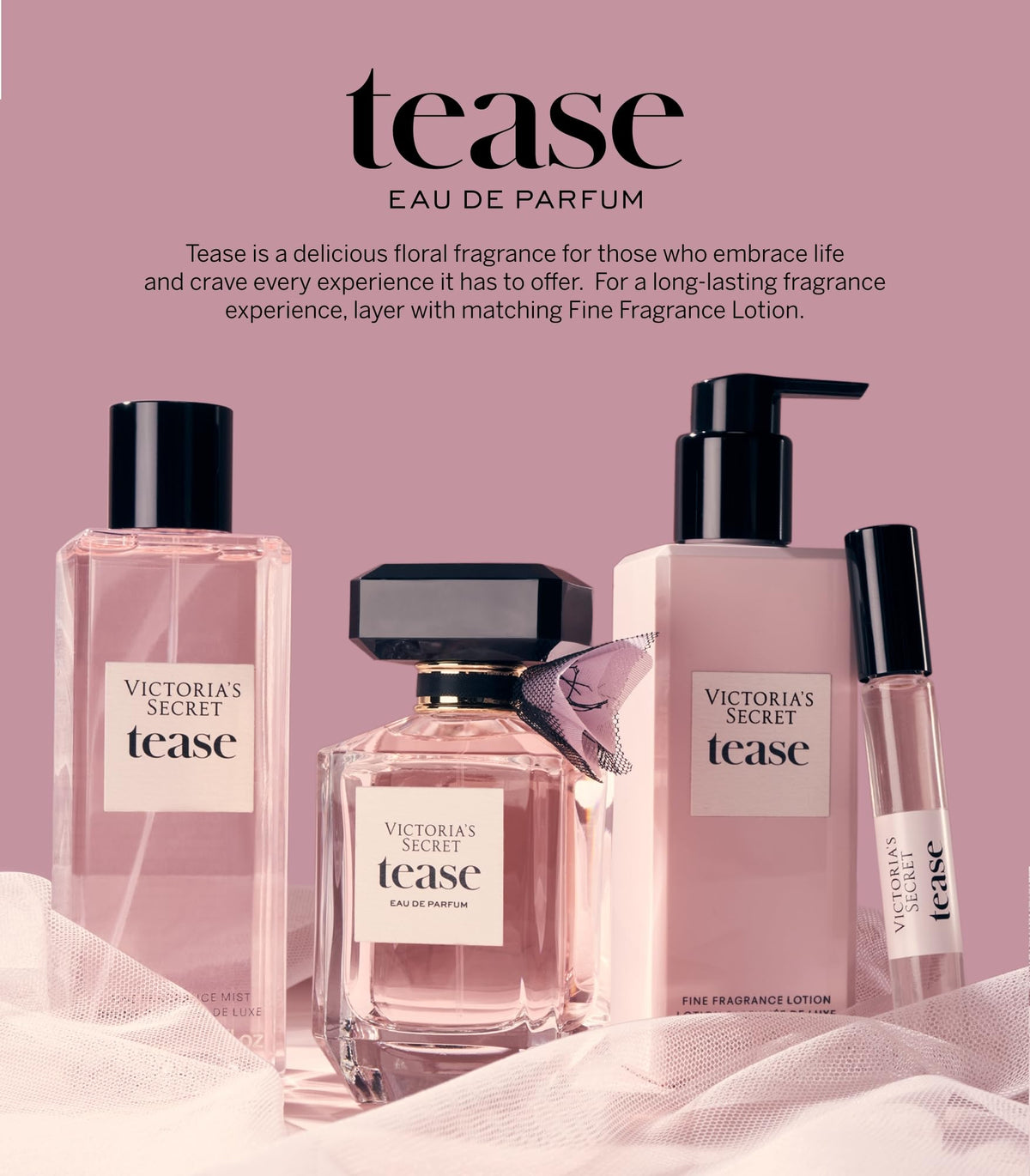 Victoria's Secret Tease tucked inside a purse illustrating portability for on-the-go refreshes