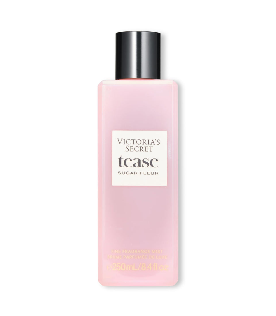 Victoria's Secret bottle front view showing label and playful packaging benefit: easy identification