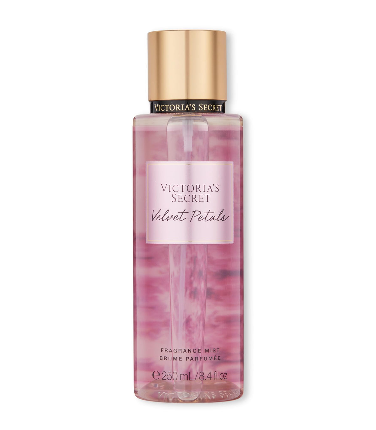 Victoria's Secret Velvet Petals front packaging showing bottle and label, highlights elegant design