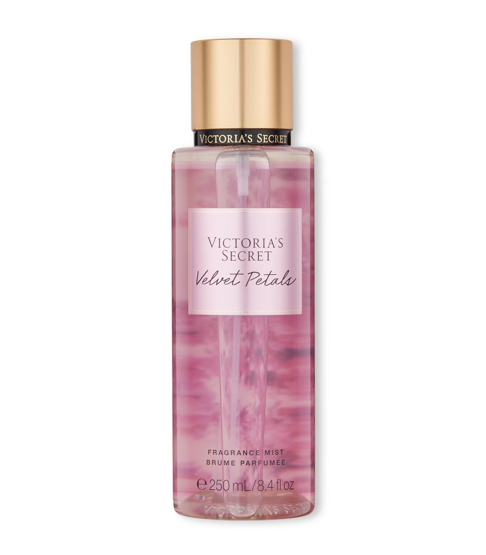 Victoria's Secret Velvet Petals front packaging showing bottle and label, highlights elegant design