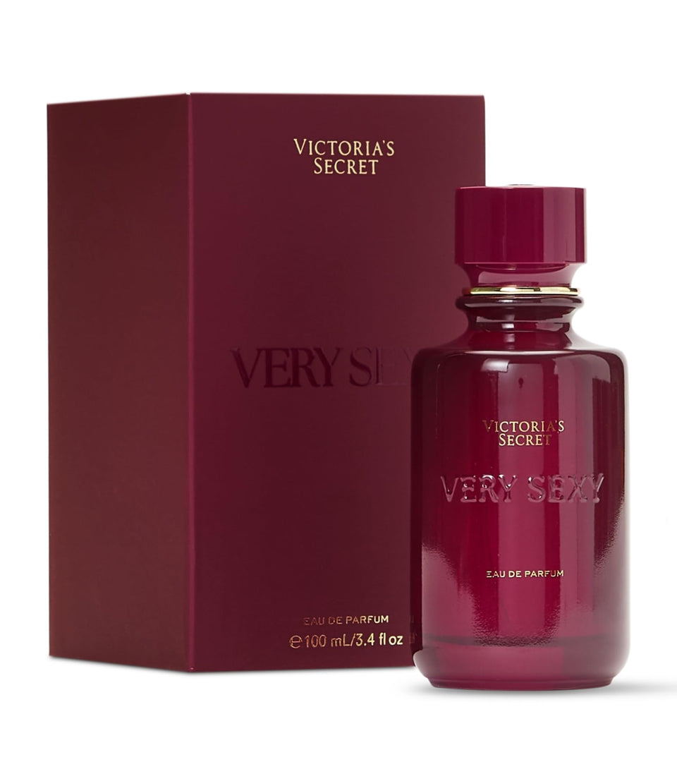 Victoria's Secret front bottle view showing elegant silhouette and bold branding benefit: visual appeal