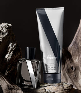 Victoria's Secret bottle on dresser in evening setting suggesting confident presence
