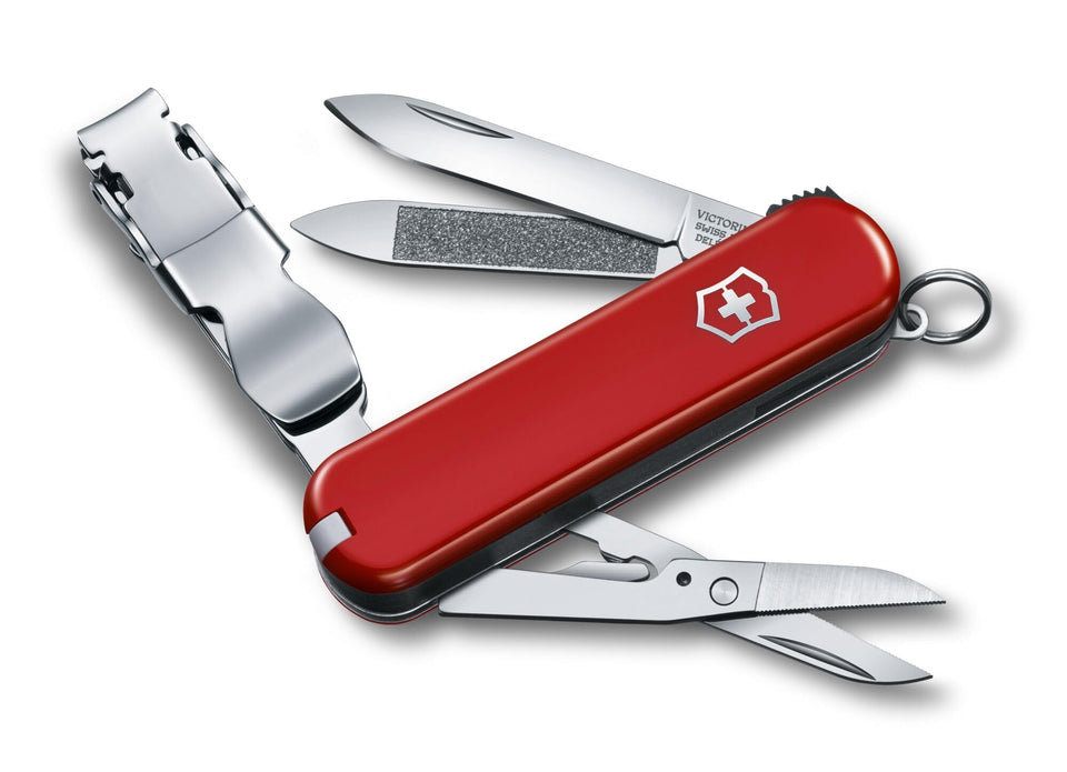 Victorinox Nail Clip 580 front view showing red scales and compact design for reliable carry