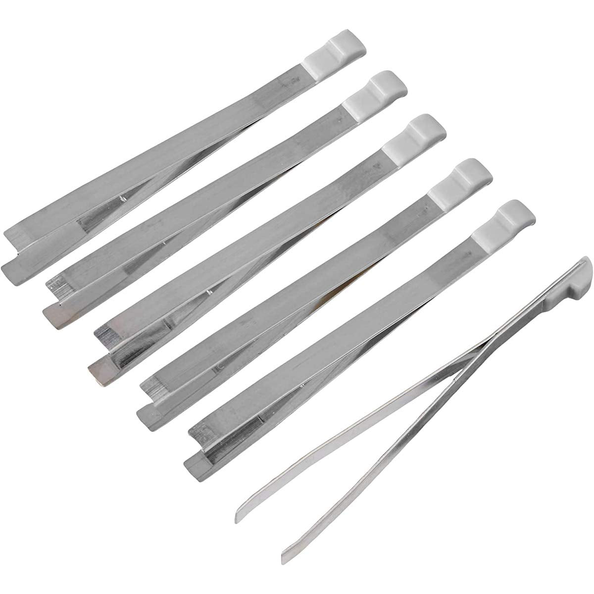 Victorinox front packaging showing six compact tweezers for ready-to-use precision