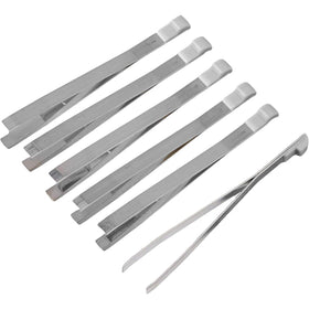 Victorinox front packaging showing six compact tweezers for ready-to-use precision