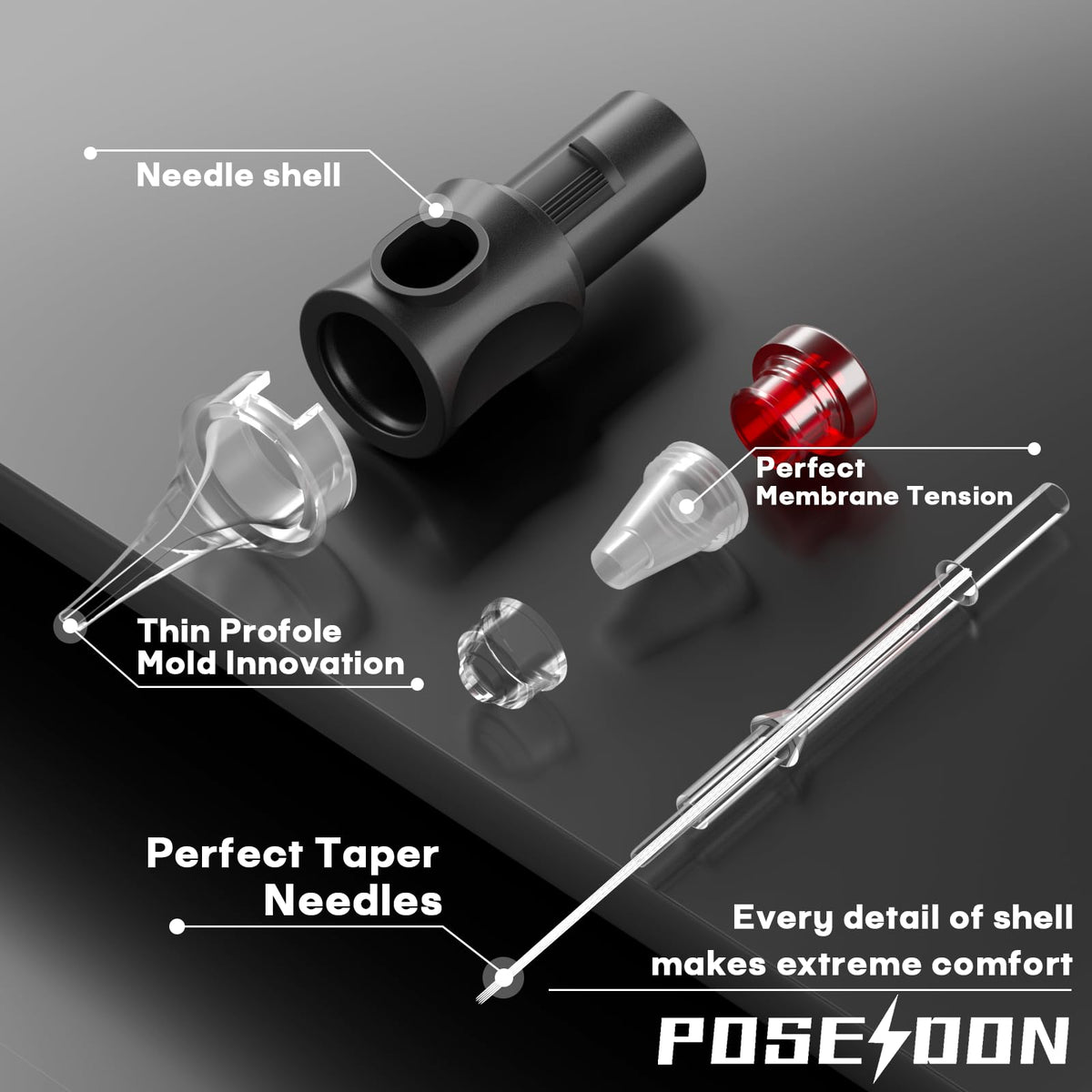 Vidattx POSEIDON rubber membrane detail preventing ink backflow and contamination