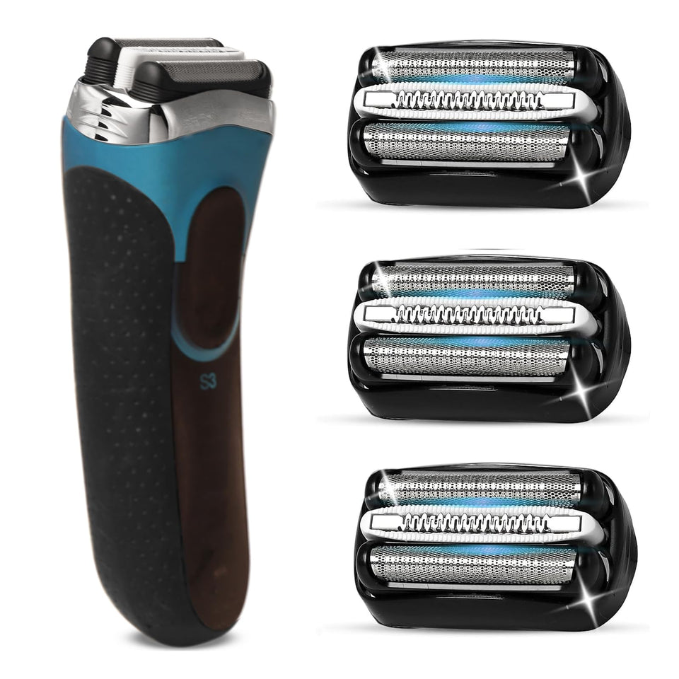 VIDSA front view of three-pack replacement heads showing compatibility and value