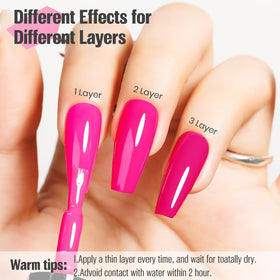vieafenti nail wheel swatches displaying true hot pink shade and saturation