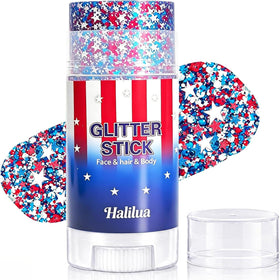 vienflona glitter stick front packaging showing red white blue stars and benefit quick application