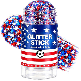 Vienflona glitter stick front packaging showing red white blue colors and convenience