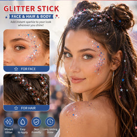 vienflona used to highlight hair roots and strands for patriotic, long-lasting red white blue accents