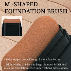 Vienflona M-shaped brush detail illustrating precise contouring and smooth finish