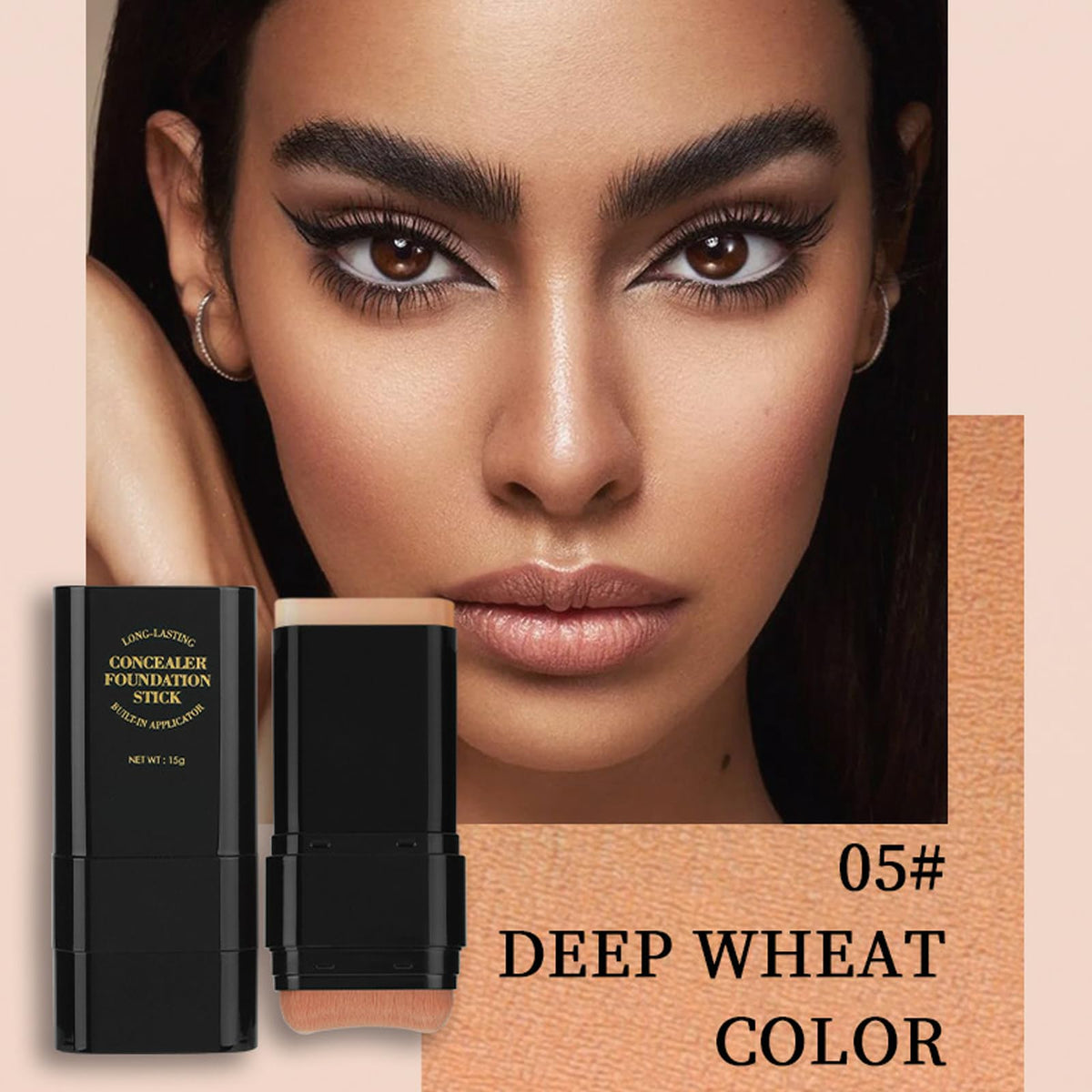 Vienflona stick texture swatch on arm showing creamy blendability and coverage