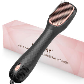 VIGNONY front view of 4-in-1 styler showing brush head and glossy finish for fast styling