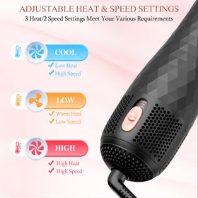 VIGNONY 360-degree swivel cord connection preventing tangles and enabling flexible styling