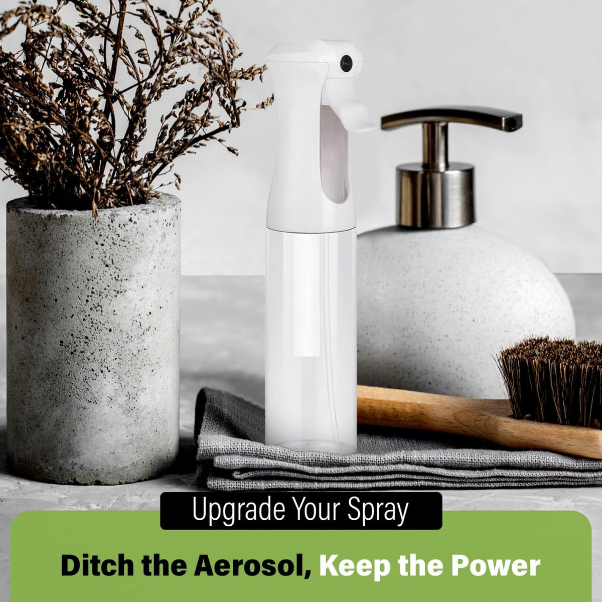 VIGOR PATH misting hair to show even coverage and improved styling consistency