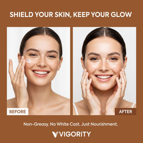 Vigority tube by beach bag illustrating travel-friendly sun protection