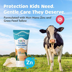 Vigority ingredients label highlighting non-nano zinc oxide and botanicals