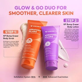 Vigority scrub texture close-up with pumice beads revealing exfoliating action