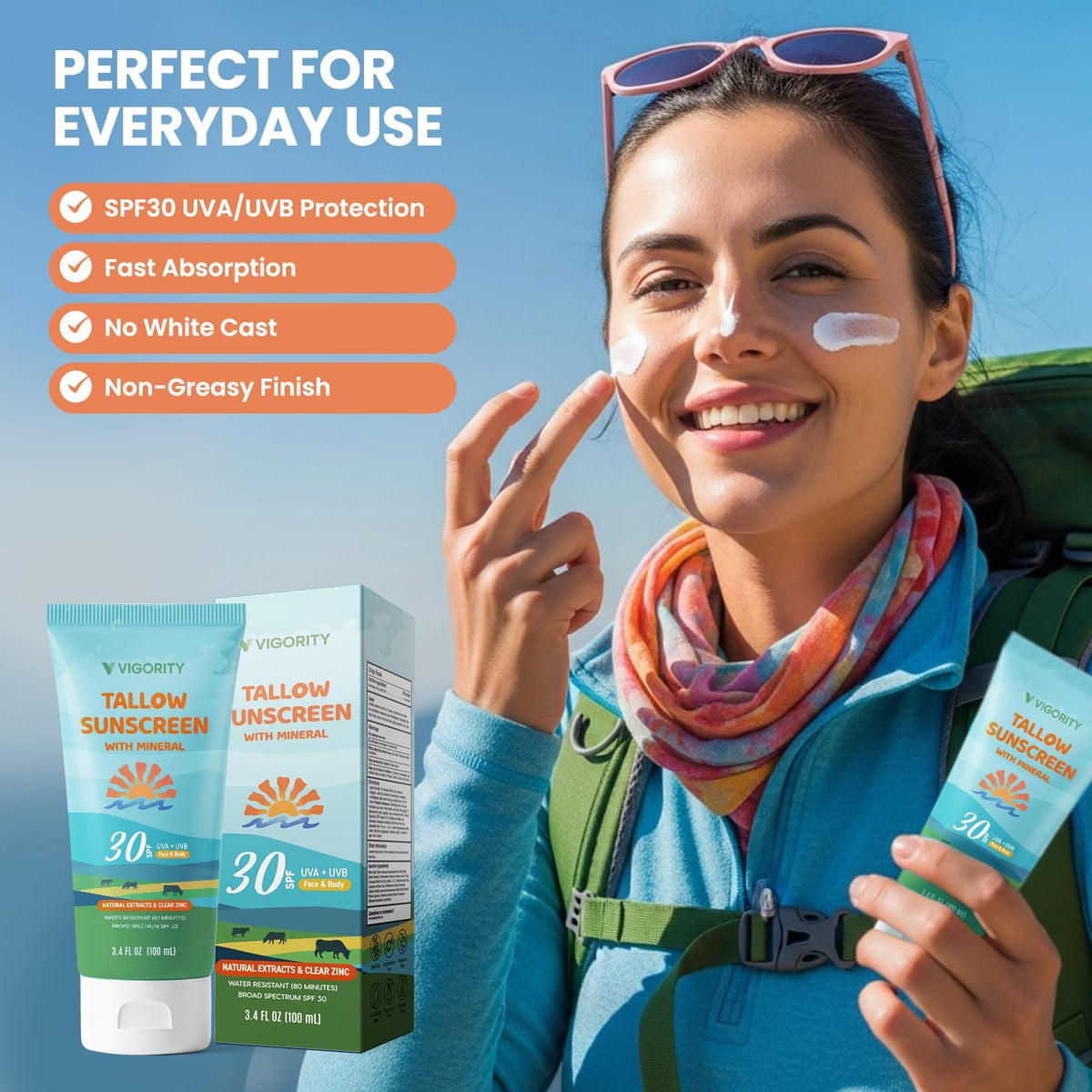 Vigority texture close-up revealing creamy tallow blend for smooth hydration