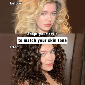 Vigorous model wearing 20-inch curls for instant length