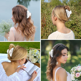Vigorpace clip in styled hair demonstrates strong grip and photo-ready look