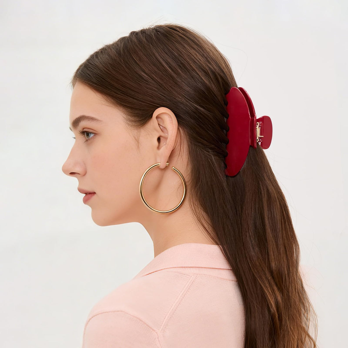 Vigorpace in hair bun styling demonstrating secure updo and comfortable wear benefit