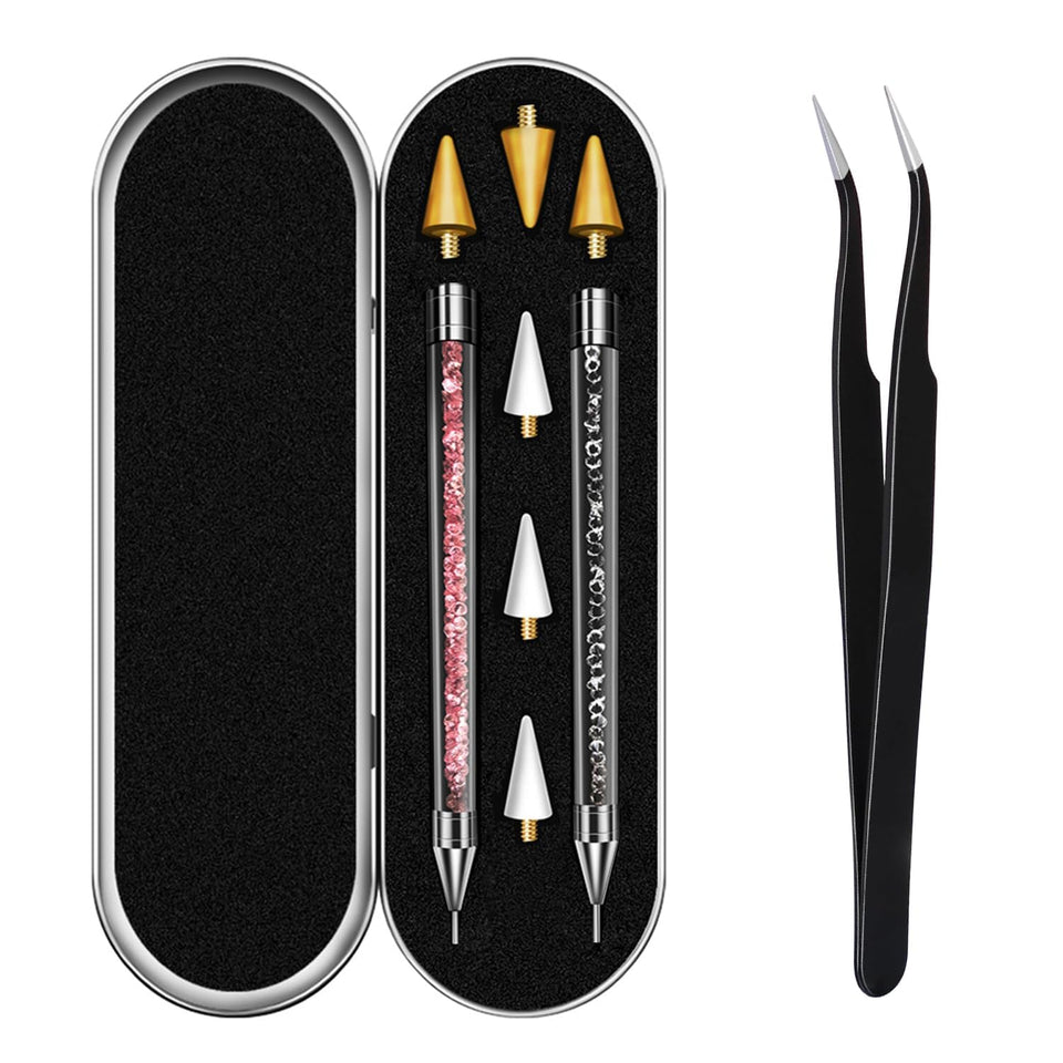 Vikerer front packaging showing two rhinestone pickers and accessories, neat presentation