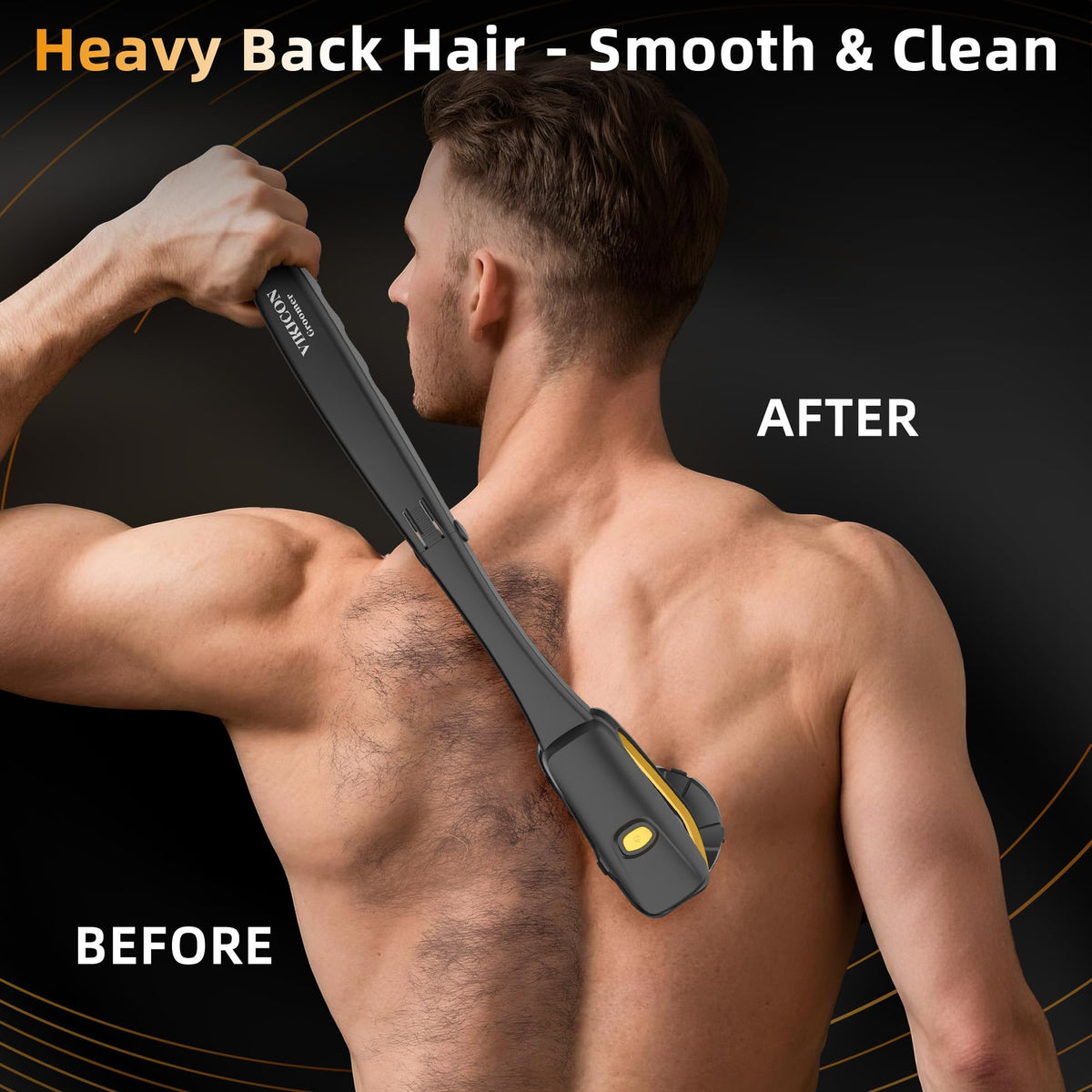 VIKICON Groomer razor in shower use showcasing IPX6 waterproof convenience
