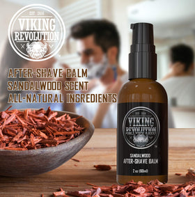 Viking Revolution hand applying balm to face for fast calming and comfort