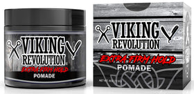 Viking Revolution applying pomade in hand for controlled styling benefit