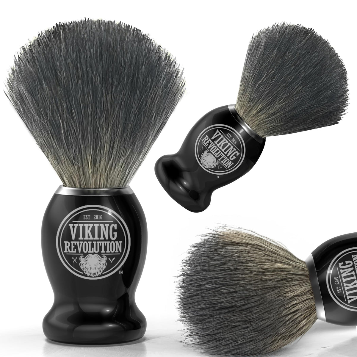 Viking Revolution close-up of badger knot highlighting soft tips and water retention