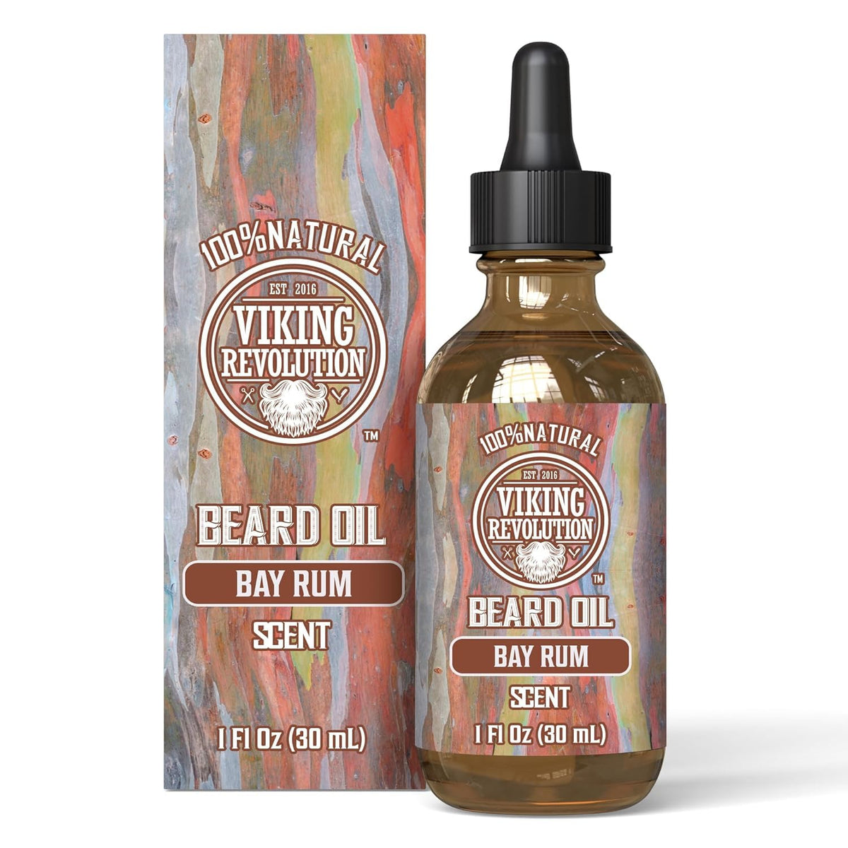 Viking Revolution man applying oil to beard for softer, manageable hair