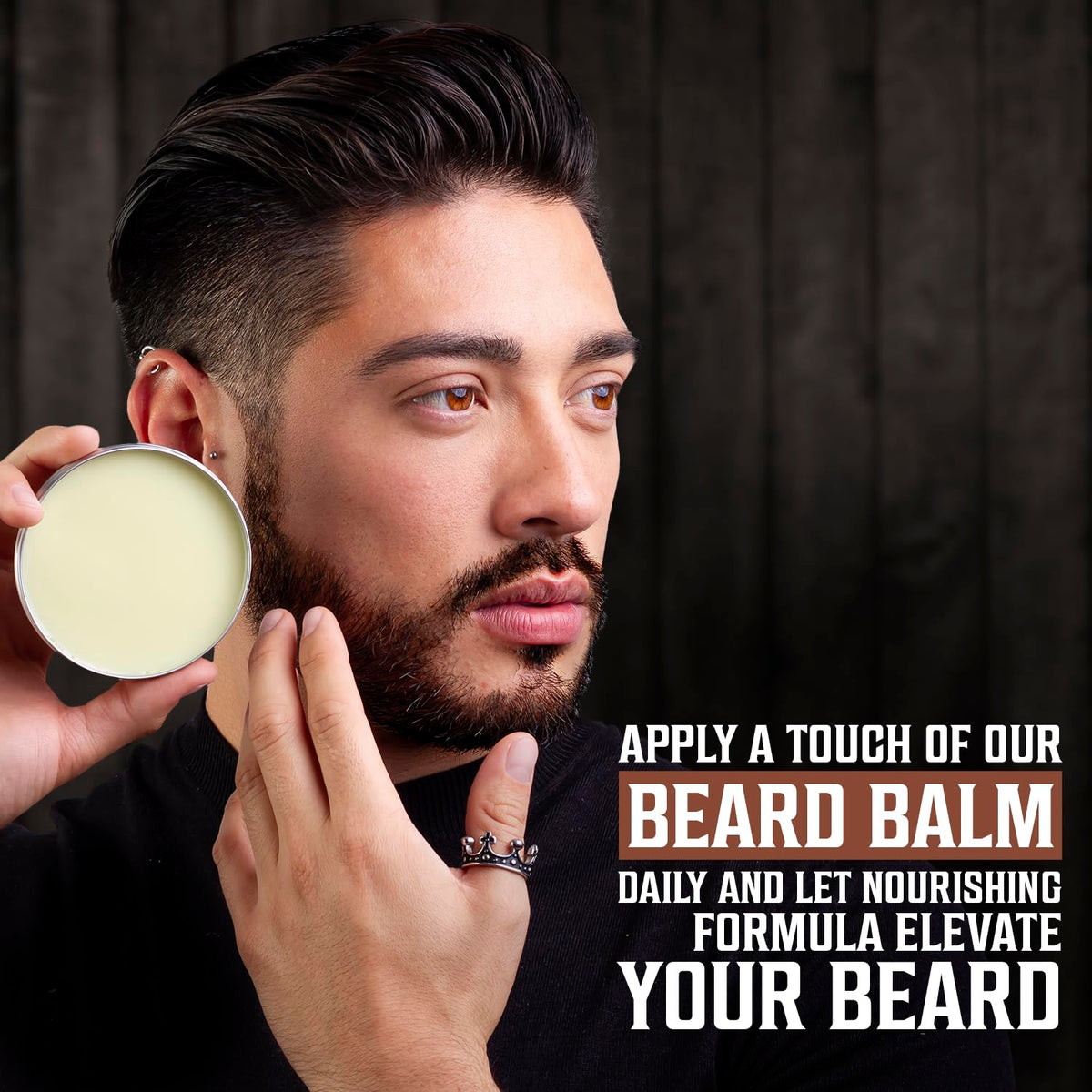 Viking Revolution beard before and after styling showing smoother texture benefit: reduced frizz and better control