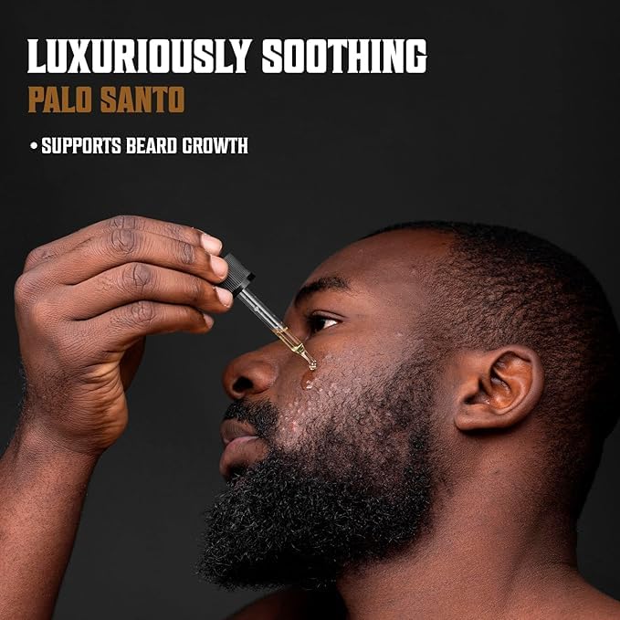 Viking Revolution before and after beard comparison showing reduced frizz benefit