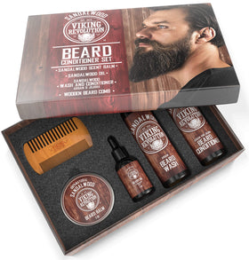 Viking Revolution beard oil being applied for softer facial hair