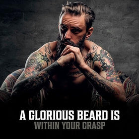 Viking Revolution applying oil to beard with hands for quick hydration