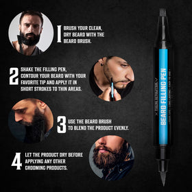 Viking Revolution before and after split image showing fuller beard effect after use