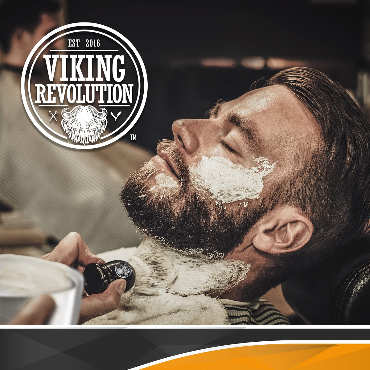 Viking Revolution brush with soap puck illustrating efficient lathering with soaps