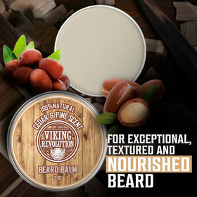 Viking Revolution balm on hands demonstrating quick warming and spreadability