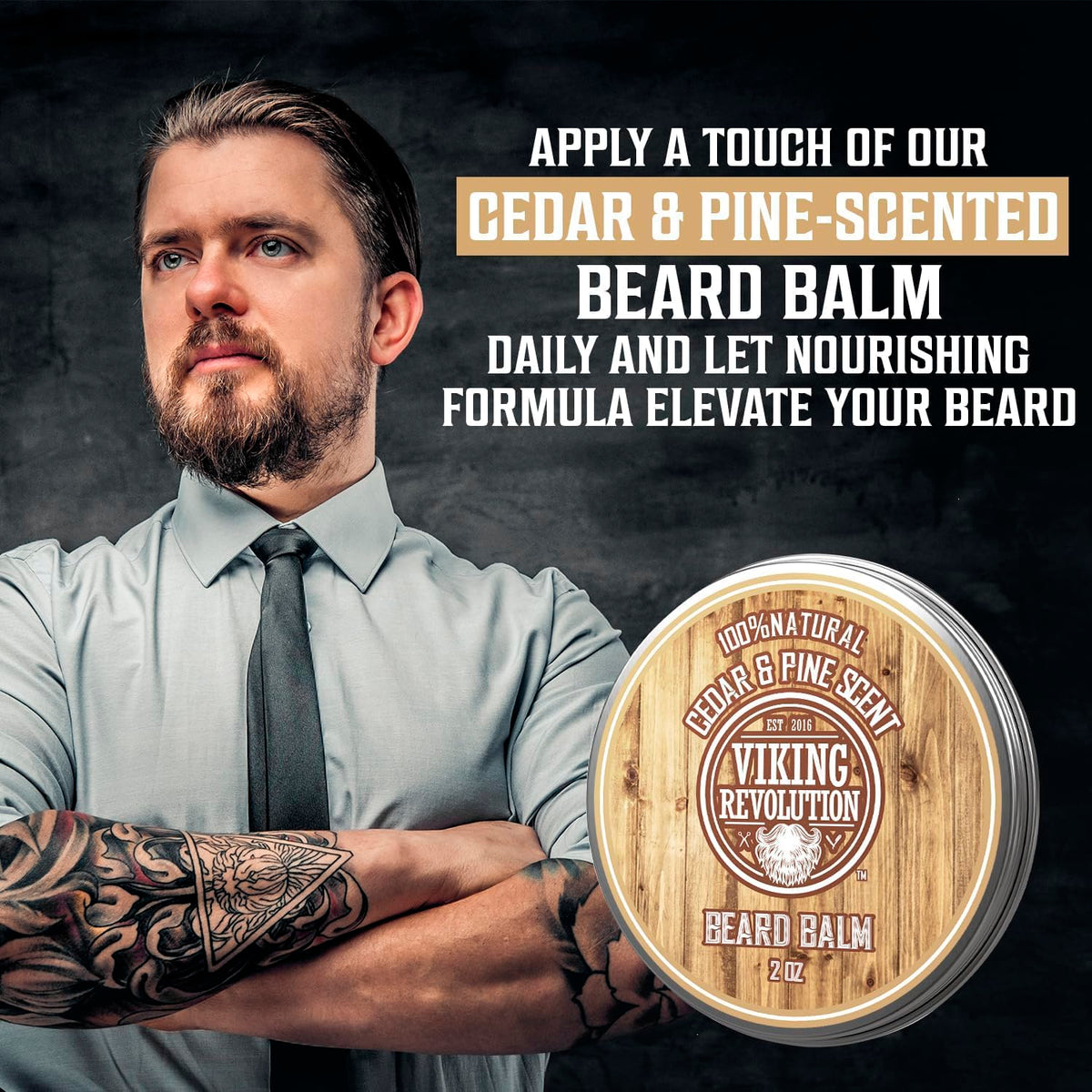 Viking Revolution beard before and after showing softer, tamed beard
