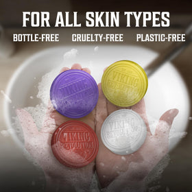 Viking Revolution close-up of creamy lather texture highlighting cushion and slip benefits