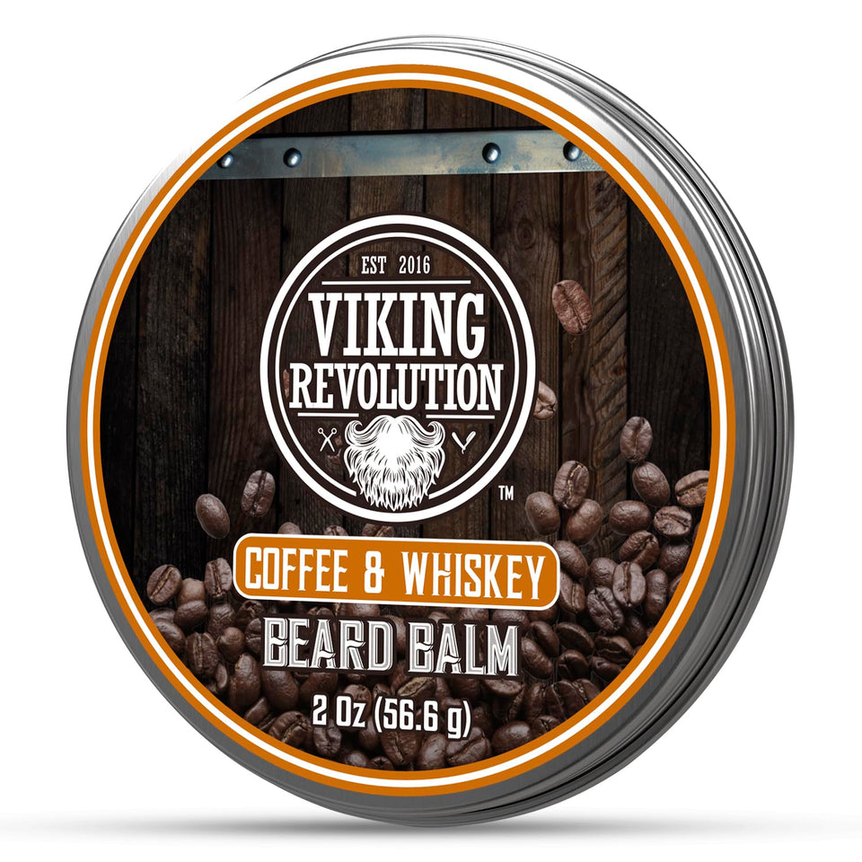 Viking Revolution front tin showing product and bold coffee whiskey scent benefit