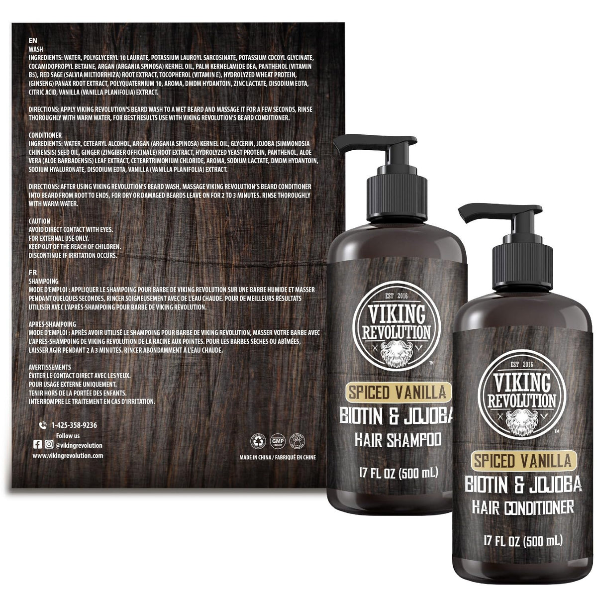 Viking Revolution conditioner being combed through beard for softer texture