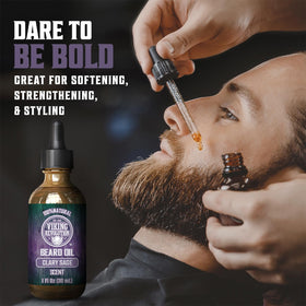 Viking Revolution dropper dispensing beard oil for precise daily dosing