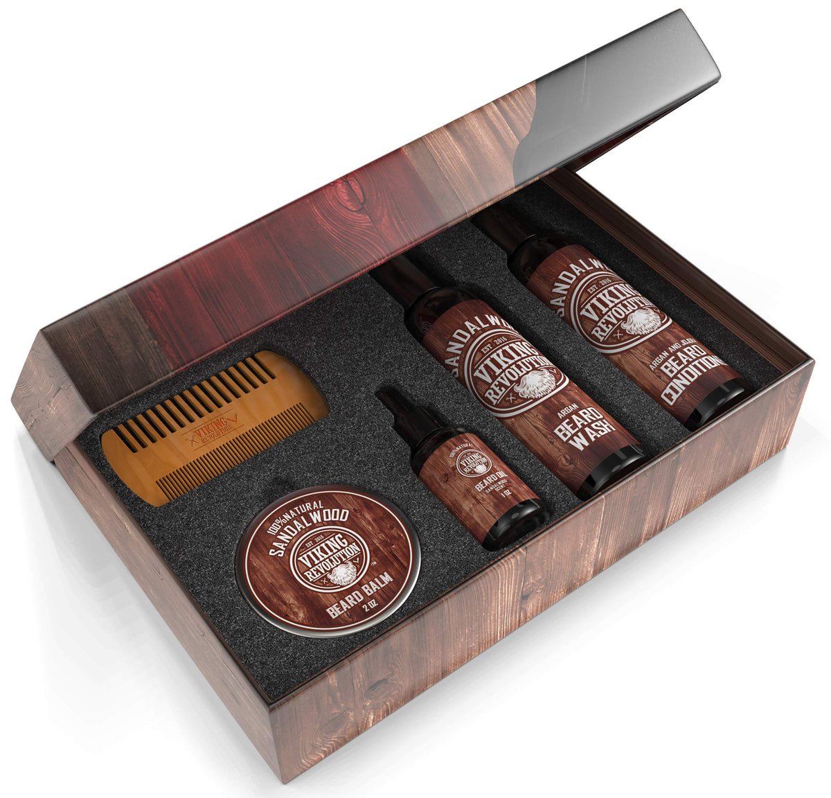 Viking Revolution dual-action comb close-up detangling beard efficiently