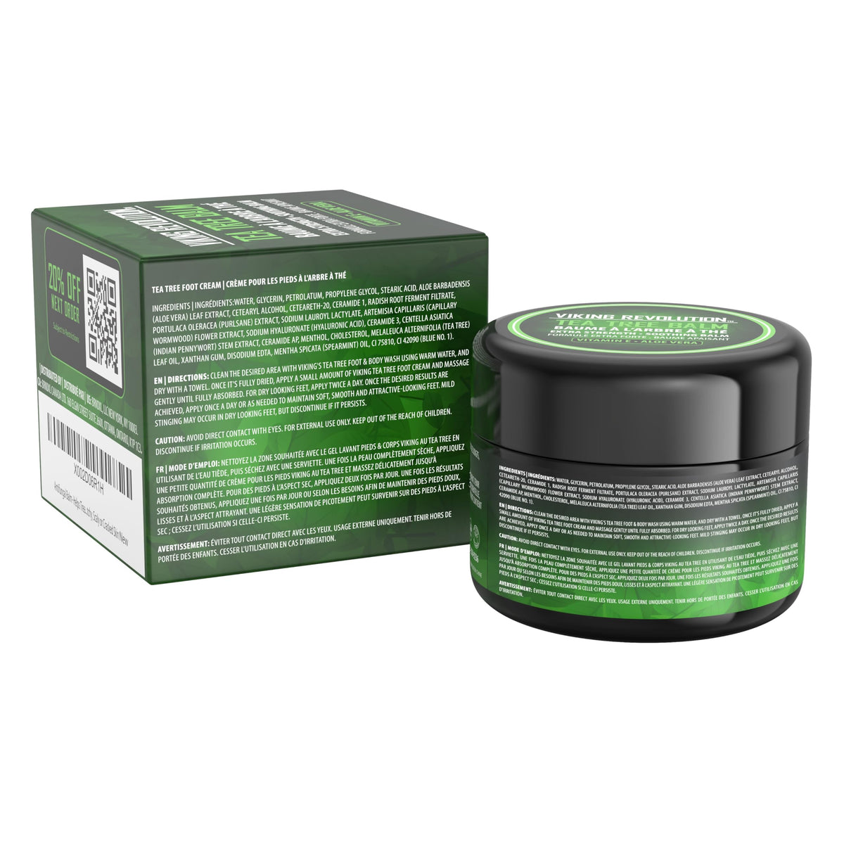 Viking Revolution label close-up showing ingredient list and minty scent benefit