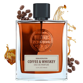 Viking Revolution front bottle view showing bold amber glass and masculine design benefits gifting