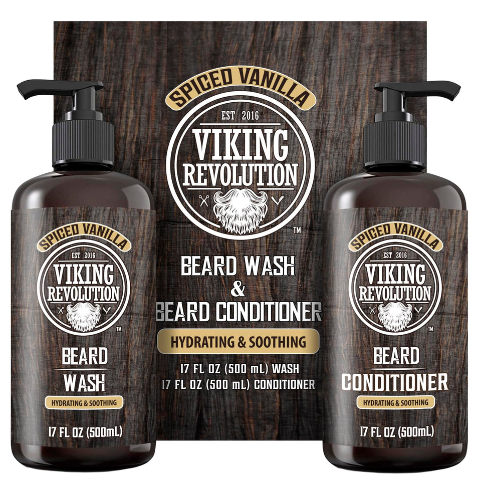 Viking Revolution front packaging showing spiced vanilla scent and benefits