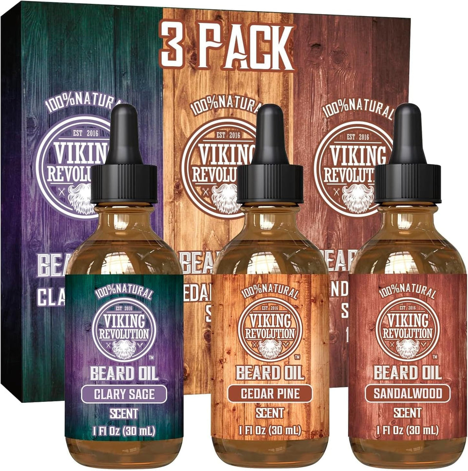 Viking Revolution front packaging trio showing 1oz bottles and labels, promotes variety